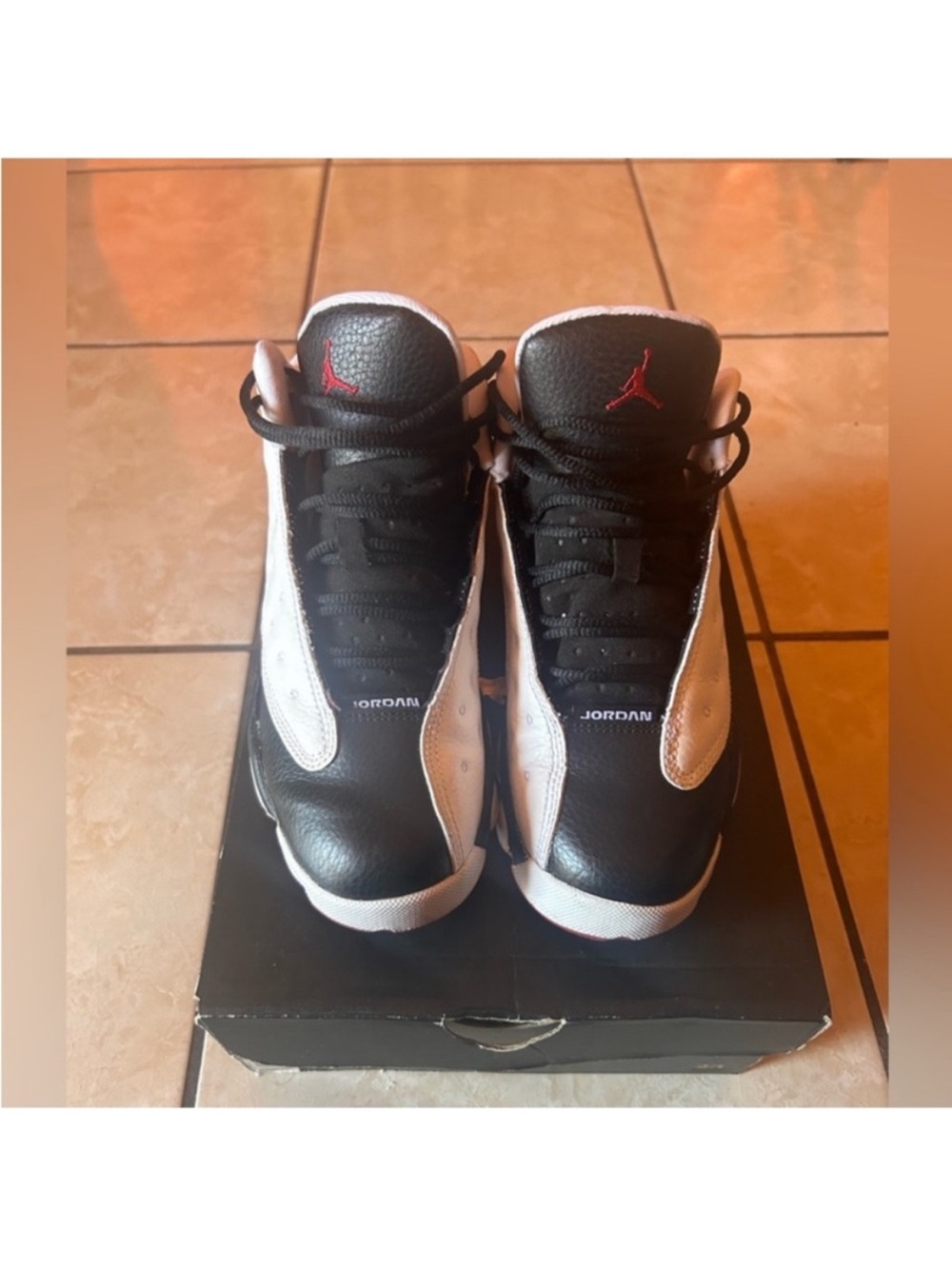 Jordan 13s Black & White Shoes
